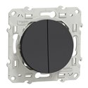 Va-et-vient et bouton poussoir NO/NF Odace S540285 Anthracite 