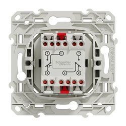 Va-et-vient et bouton poussoir NO/NF Odace S530285 Aluminium 