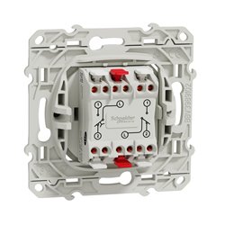 Va-et-vient et bouton poussoir NO/NF Odace S530285 Aluminium 