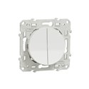 Va-et-vient et bouton poussoir NO/NF Odace S520285 Blanc brillant 