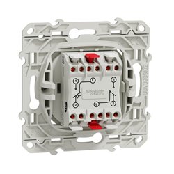 Va-et-vient et bouton poussoir NO/NF Odace S520285 Blanc brillant 