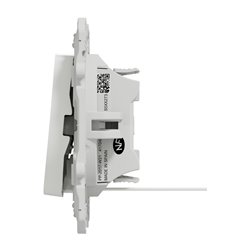 Va-et-vient + va et vient lumineux ou témoin Odace S520273 Blanc brillant 