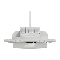 Va-et-vient + va et vient lumineux ou témoin Odace S520273 Blanc brillant 