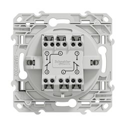 Va-et-vient + va et vient lumineux ou témoin Odace S520273 Blanc brillant 