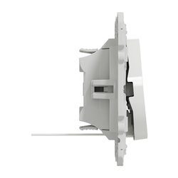 Va-et-vient + va et vient lumineux ou témoin Odace S520273 Blanc brillant 
