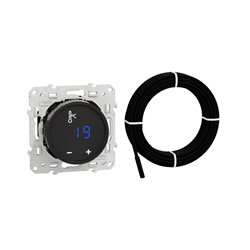 Thermostat fil pilote à écran tactile Odace S520509 Noir 