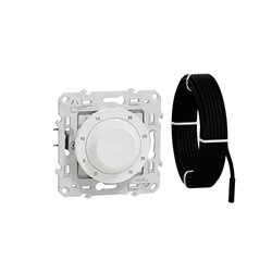 Thermostat blanc 10A pour plancher chauffant Odace S520507 Blanc 