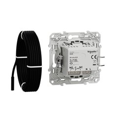 Thermostat blanc 10A pour plancher chauffant Odace S520507 Blanc 