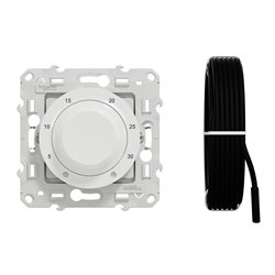 Thermostat blanc 10A pour plancher chauffant Odace S520507 Blanc 
