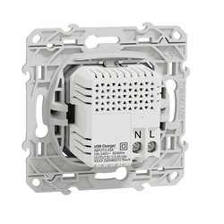 Prise USB double type A+C Odace S530401 Aluminium 