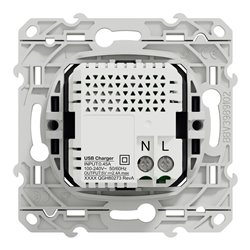 Prise USB double type A+C 5 Vcc 2,4A Odace S550401 Bleu cobalt 