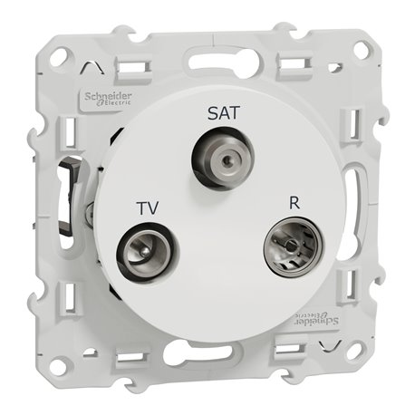 Prise TV/FM/SAT encastrée Odace S525461 Blanc brillant Prise TV/FM/SAT encastrée Odace S525461 Blanc brillant