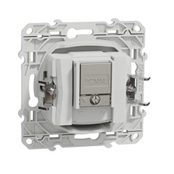 Prise TV/FM/SAT encastrée Odace S525461 Blanc brillant 
