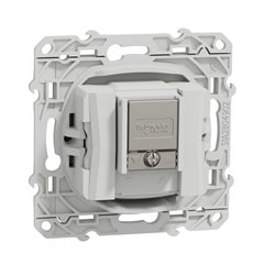 Prise TV/FM/SAT encastrée Odace S530461 Aluminium 