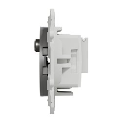 Prise TV/FM/SAT encastrée Odace S530461 Aluminium 