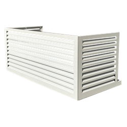 Habillage groupe extérieur cache-clim Aluminium Blanc Taille XXL