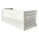 Habillage groupe extérieur cache-clim Aluminium Blanc Taille XXL