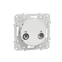 Prise TV/FM encastrée individuelle Odace S520451 Blanc 