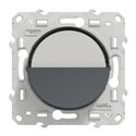 Bouton-poussoir Odace S540266 Anthracite avec porte-étiquette