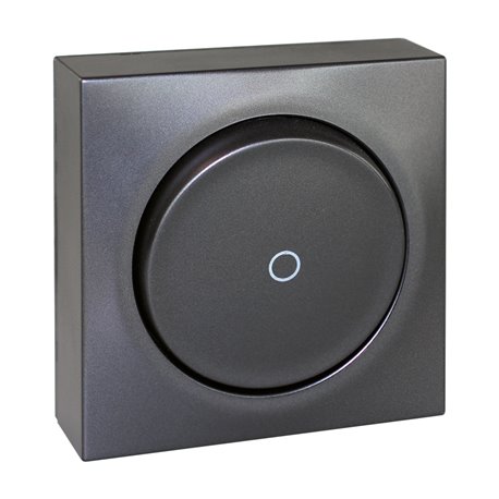Commande Bouton poussoir avec voyant Gris