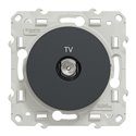 Prise TV simple encastrée Odace S540445 Anthracite 