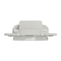 Prise TV simple encastré Odace S500445 Blanc antibactérien 