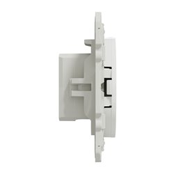 Prise TV simple encastré Odace S500445 Blanc antibactérien 