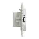 Prise TV simple encastré Odace S500445 Blanc antibactérien 