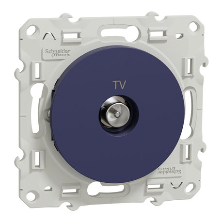 Prise TV encastrée Odace S550445 Bleu cobalt Prise TV encastrée Odace S550445 Bleu cobalt