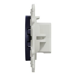 Prise TV encastrée Odace S550445 Bleu cobalt 