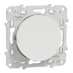 Bouton-poussoir sans marquage lumineux Odace S520276 Blanc brillant 