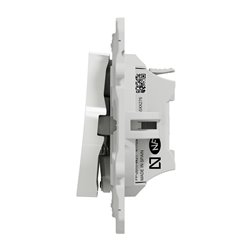 Bouton-poussoir sans marquage lumineux Odace S520276 Blanc brillant 