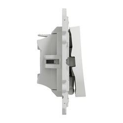 Bouton-poussoir sans marquage lumineux Odace S520276 Blanc brillant 
