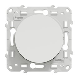Bouton-poussoir sans marquage lumineux Odace S520276 Blanc brillant 