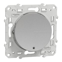 Bouton-poussoir sans marquage lumineux Odace S530276 Aluminium 