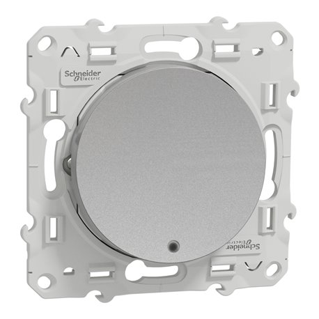 Bouton-poussoir sans marquage lumineux Odace S530276 Aluminium Bouton-poussoir sans marquage lumineux Odace S530276 Aluminium