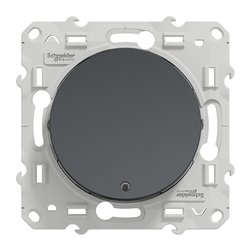 Bouton-poussoir sans marquage lumineux Odace S540276 Anthracite 