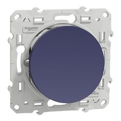 Bouton-poussoir sans marquage lumineux Odace S550276 Bleu cobalt 