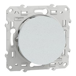 Bouton-poussoir sans marquage Odace S510206 Blanc recyclé brillant 