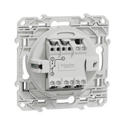 Bouton-poussoir sans marquage Odace S510206 Blanc recyclé brillant 