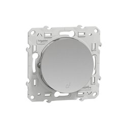 Bouton-poussoir symbole carillon Odace S530246 Aluminium 