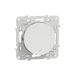Bouton-poussoir symbole de cloche Odace S520246 Blanc brillant 
