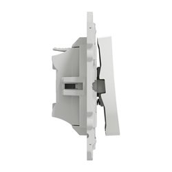Bouton-poussoir symbole de cloche Odace S520246 Blanc brillant 