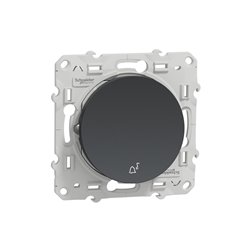 Bouton-poussoir symbole de cloche Odace S540246 Anthracite 