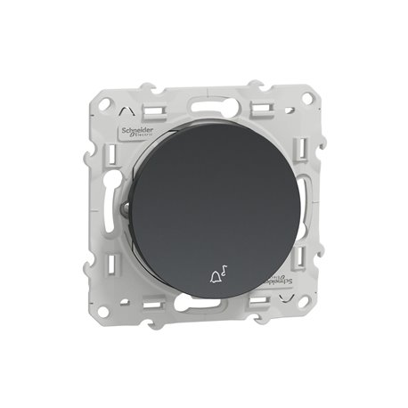 Bouton-poussoir symbole de cloche Odace S540246 Anthracite Bouton-poussoir symbole de cloche Odace S540246 Anthracite