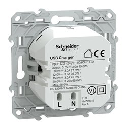 Chargeur USB C 65W Odace S520406 Blanc 