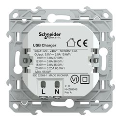 Chargeur USB C 65W Odace S520406 Blanc 