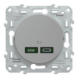 Chargeur USB C 65W Odace S530406 Aluminium 