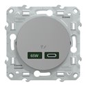 Chargeur USB C 65W Odace S530406 Aluminium 