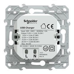 Chargeur USB C 65W Odace S540406 Anthracite 